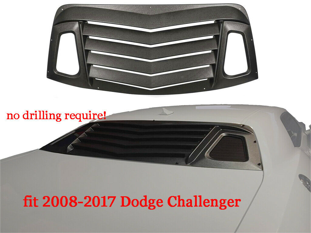 VSEX ABS Rear Window Louver Kit 08-up Dodge Challenger